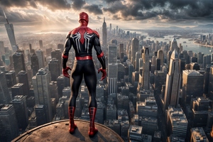Spiderman Of Super City (7680x4320) Resolution Wallpaper