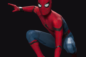 Spiderman Posing (1280x800) Resolution Wallpaper