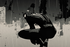 Spiderman Ps4 Sketch 8k (2560x1024) Resolution Wallpaper