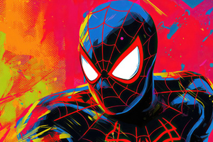 Spiderman Red Artwork (2560x1080) Resolution Wallpaper