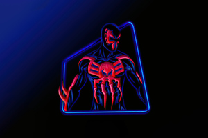 Spiderman Red Suit Minimal 4k (2048x2048) Resolution Wallpaper