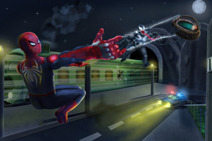 Spiderman Saving The Kid From Venom (1440x900) Resolution Wallpaper