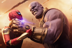 Spiderman Thanos Avengers Infinity War
