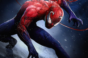 Spiderman Toxin Dark Hearts 4k (2932x2932) Resolution Wallpaper