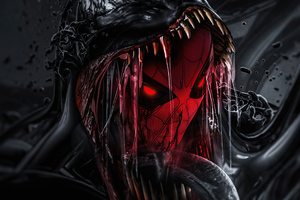 Spiderman Turning Into Venom (1280x1024) Resolution Wallpaper