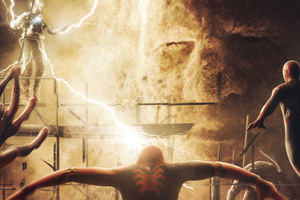 Spiderman Vs Electro Poster (2560x1440) Resolution Wallpaper