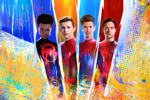 Spidermans In One Frame (1336x768) Resolution Wallpaper
