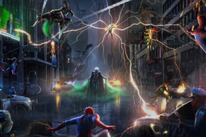 Spidermans Vs Mysterio (1280x800) Resolution Wallpaper