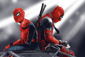Spidey And Deadpool Wallpaper