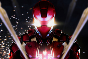 Spidey Iron Suit 4k (2560x1600) Resolution Wallpaper