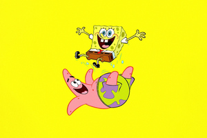 Spongebob And Patrick Minimal 5k