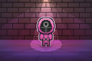 Squid Manager 8 Bit (2932x2932) Resolution Wallpaper