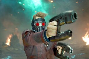Star Lord In Guardians Of The Galaxy (1336x768) Resolution Wallpaper