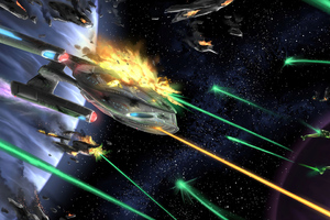 Star Trek Akira Class Battle 4k (3840x2400) Resolution Wallpaper