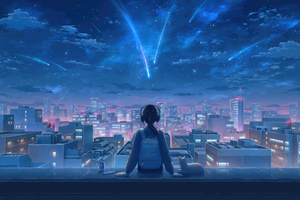 Stargazing Midnight Lofi Girl Headphones Illustration