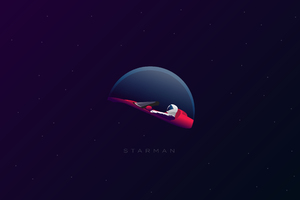 Starman Illustration (2560x1080) Resolution Wallpaper