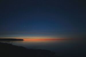 Starry Night Calm Sunset 5k
