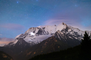 Stars Above Mont Blanc (1920x1080) Resolution Wallpaper