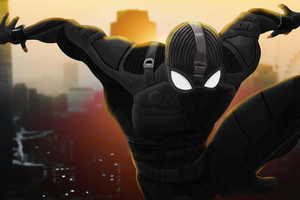 Stealth Spider Man Suit In Spider Man Far From Home (1336x768) Resolution Wallpaper
