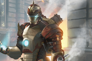 Steampunk Iron Man Art (320x240) Resolution Wallpaper