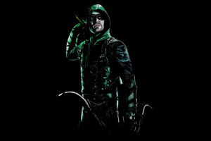 Stephen Amell As Green Arrow 5k (2560x1024) Resolution Wallpaper