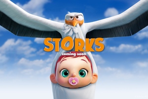 Storks Movie 2016 (1336x768) Resolution Wallpaper