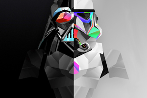 Stormtrooper And Darth Vader 4k Artwork