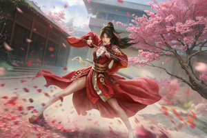 Sun Shangxiang From The Three Kingdoms (2560x1024) Resolution Wallpaper