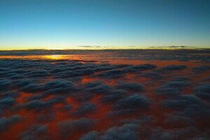 Sunset Above Clouds Wallpaper