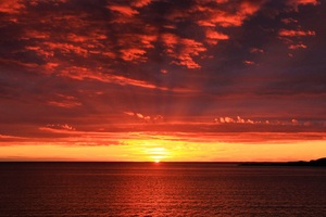 Sunset Dawn Dusk Sea Mood (1600x900) Resolution Wallpaper