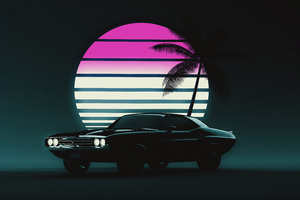 Sunset Glow Neon Retro Ride 5k (2560x1600) Resolution Wallpaper