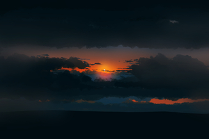 Sunset Illustration 4k (2560x1024) Resolution Wallpaper