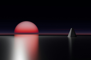 Sunset In Abstract World (2560x1700) Resolution Wallpaper