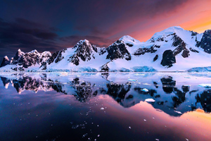 Sunset In Antarctica 4k