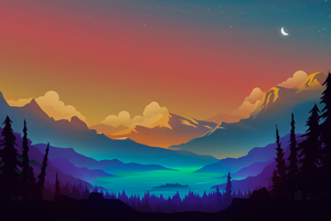 Sunset Lands (1280x1024) Resolution Wallpaper
