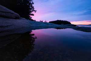 Sunset On The Rocks Of Maine