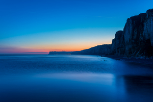 Sunset Sea Cliff France Wallpaper