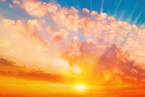 Sunset Sky Painting (3840x2400) Resolution Wallpaper