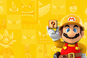 Super Mario Maker (1360x768) Resolution Wallpaper