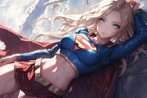Supergirl Anime Legacy (3840x2160) Resolution Wallpaper