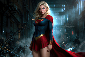 Supergirl Defender Of Justice Wallpaper