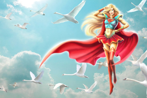 Supergirl Dreamy Comic Art 5k Wallpaper