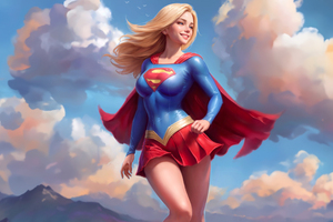 Supergirl Empowering Aura (1336x768) Resolution Wallpaper