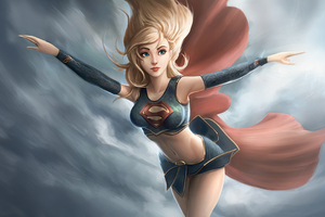 Supergirl Fly High (2560x1440) Resolution Wallpaper
