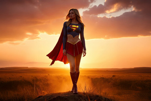 Supergirl Girl Of Steel (1366x768) Resolution Wallpaper