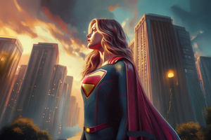 Supergirl Goddess In Battle (5120x2880) Resolution Wallpaper