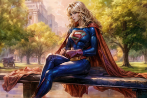 Supergirl Guardian Of The Garden (1400x1050) Resolution Wallpaper