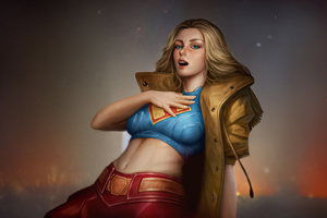Supergirl In Shock (320x240) Resolution Wallpaper