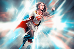 Supergirl Limitless Courage (2932x2932) Resolution Wallpaper