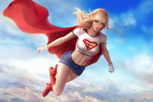 Supergirl Maverick (1360x768) Resolution Wallpaper